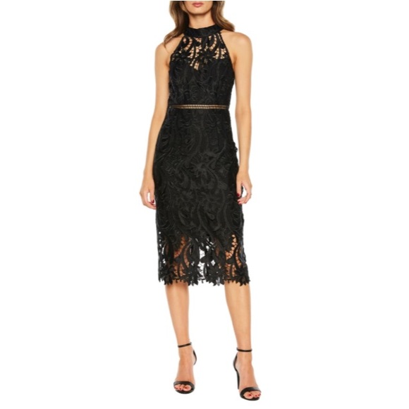 Bardot Dresses & Skirts - [bardot] nwot isa lace halter dress in black